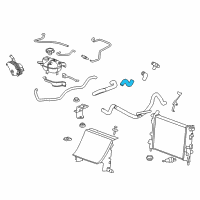 OEM 2009 Pontiac Solstice Radiator Surge Tank Outlet Hose (Tee Fitting To Engine) Diagram - 19129910