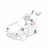 OEM Lexus ES300 Sensor Assy, Side Air Bag, LH Diagram - 89830-33020