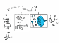 OEM 2020 Toyota Highlander Booster Assembly Diagram - 44610-0E190