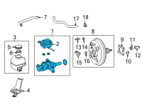 OEM 2022 Toyota Highlander Master Cylinder Diagram - 47201-0E040