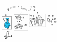 OEM 2020 Toyota Highlander Reservoir Assembly Diagram - 47220-0E140