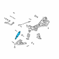 OEM 2005 Pontiac Aztek Rear Leveling Shock Absorber Assembly Diagram - 10314752