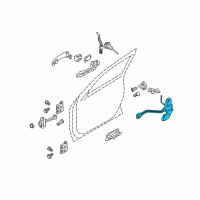 OEM Kia Borrego Front Door Latch Assembly, Right Diagram - 813202J030