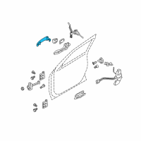 OEM Kia Borrego Door Outside Handle Assembly, Right Diagram - 826612J000