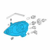 OEM 2003 Toyota MR2 Spyder Lens & Housing Diagram - 81130-17220