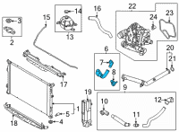 OEM 2021 Hyundai Santa Fe Hose Assembly-Radiator, UPR Diagram - 25414-S1400