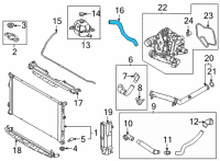 OEM 2022 Hyundai Tucson HOSE ASSY-WATER Diagram - 25450-N9700