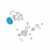 OEM 2001 Hyundai Santa Fe Pulley-Coolant Pump Diagram - 25211-38002