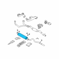 OEM Dodge Durango Muffler Diagram - 52103387AA