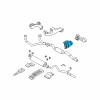 OEM 1994 Dodge Ram 1500 Shield-Exhaust Manifold Diagram - 53031039AB