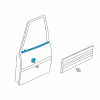 OEM 1996 Toyota RAV4 Belt Weatherstrip Diagram - 75720-42020