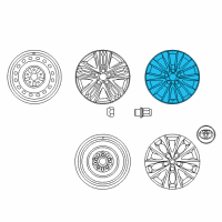 OEM 2016 Toyota Camry Wheel, Alloy Diagram - 4261A-06050