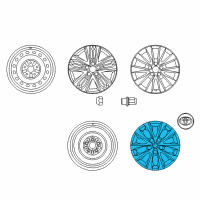 OEM 2016 Toyota Camry Wheel Cover Diagram - 42602-06070