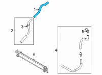 OEM Hyundai Tucson HOSE ASSY-INVERTER RADIATOR, UP Diagram - 25435-P0000