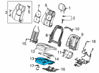 OEM 2021 Cadillac CT5 Seat Cushion Pad Diagram - 84849639