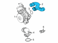 OEM Jeep Tube-Water Inlet Diagram - 68490054AA