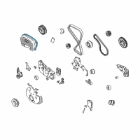 OEM 1999 Hyundai Sonata Gasket-Timing Belt Cover Upper Diagram - 21364-38003