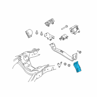 OEM Ford F-350 Super Duty Transmission Crossmember Side Bracket Diagram - F81Z-6096-AC