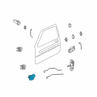 OEM 2001 Oldsmobile Intrigue Handle Asm-Rear Side Door Inside *Neutral Diagram - 10350956