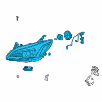 OEM 2019 Buick LaCrosse Headlamp Assembly Diagram - 26221315