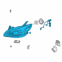 OEM 2017 Buick LaCrosse Composite Headlamp Diagram - 26213779