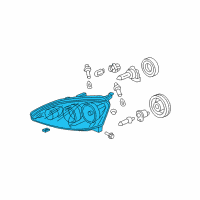 OEM Acura Driver Side Headlight Lens/Housing Diagram - 33151-S6M-A51