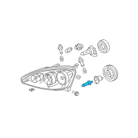 OEM Acura TSX Bulb, Headlight (H1) (12V 55W) Diagram - 34901-SZ3-000