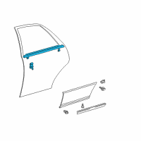 OEM 2000 Lexus ES300 Moulding Assy, Rear Door Belt, RH Diagram - 75730-33060