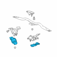 OEM 2005 Mercury Grand Marquis Front Mount Bracket Diagram - F8VZ-6K060-AA