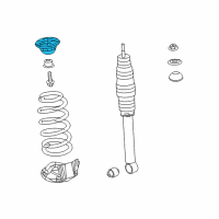 OEM 2018 Acura RDX Rubber, Rear Spring Mounting Diagram - 52686-SJK-003