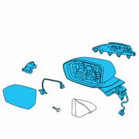 OEM 2021 Hyundai Palisade Mirror Assembly-Outside RR View, LH Diagram - 87610-S8240