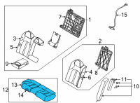 OEM 2020 Hyundai Sonata Pad Assembly-Rear Seat Cushion Diagram - 89151-L0000