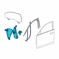 OEM 2016 Cadillac CT6 Window Regulator Diagram - 84213552