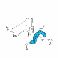 OEM 2013 Nissan Cube PROTCT Front Fender R Diagram - 63842-1FA0A
