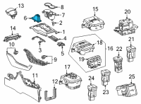 OEM 2022 Toyota Highlander Shift Boot Diagram - 58808-0E070-C0