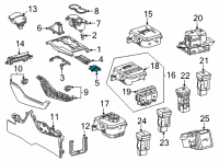 OEM 2020 Toyota Highlander Holder Diagram - 58856-0E010