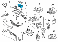 OEM Toyota Highlander Cup Holder Diagram - 55618-0E230