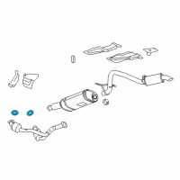 OEM GMC Envoy Seal, Exhaust Manifold Pipe Diagram - 15035747