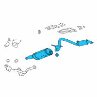 OEM 2013 Cadillac Escalade Muffler & Pipe Diagram - 22818060