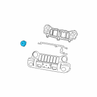 OEM 2004 Jeep Liberty Passenger Side Headlight Assembly Diagram - 55155808AB