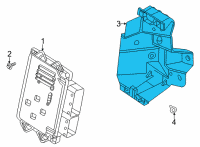 OEM 2020 Chevrolet Corvette Mount Bracket Diagram - 84406070