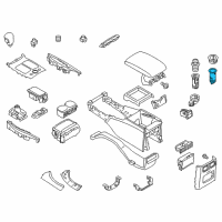 OEM 2017 Infiniti Q70 Case-Inner, Power Socket Diagram - 25336-2Y90B