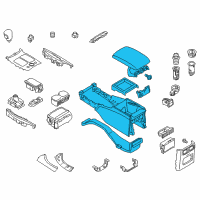 OEM Infiniti Console Complete Diagram - 96905-1MA3C