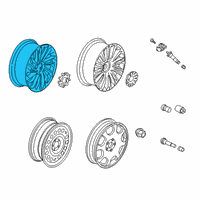 OEM Lincoln Aviator Wheel, Alloy Diagram - LC5Z-1007-F