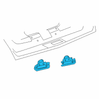 OEM Chrysler Crossfire Lamp-License Plate Diagram - 5099804AB