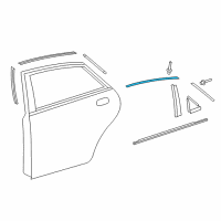 OEM 2014 Toyota Avalon Upper Molding Diagram - 75763-07020