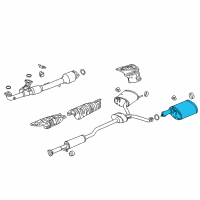 OEM Acura TLX Silencer Complete Exhaust L Diagram - 18305-TZ3-A52