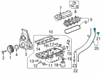 OEM Cadillac CT5 Dipstick Diagram - 12708729