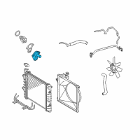 OEM 2012 Toyota Tacoma Water Inlet Diagram - 16321-75020