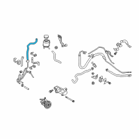 OEM 2012 Infiniti M37 Power Steering Return Hose Diagram - 49725-1MA0D